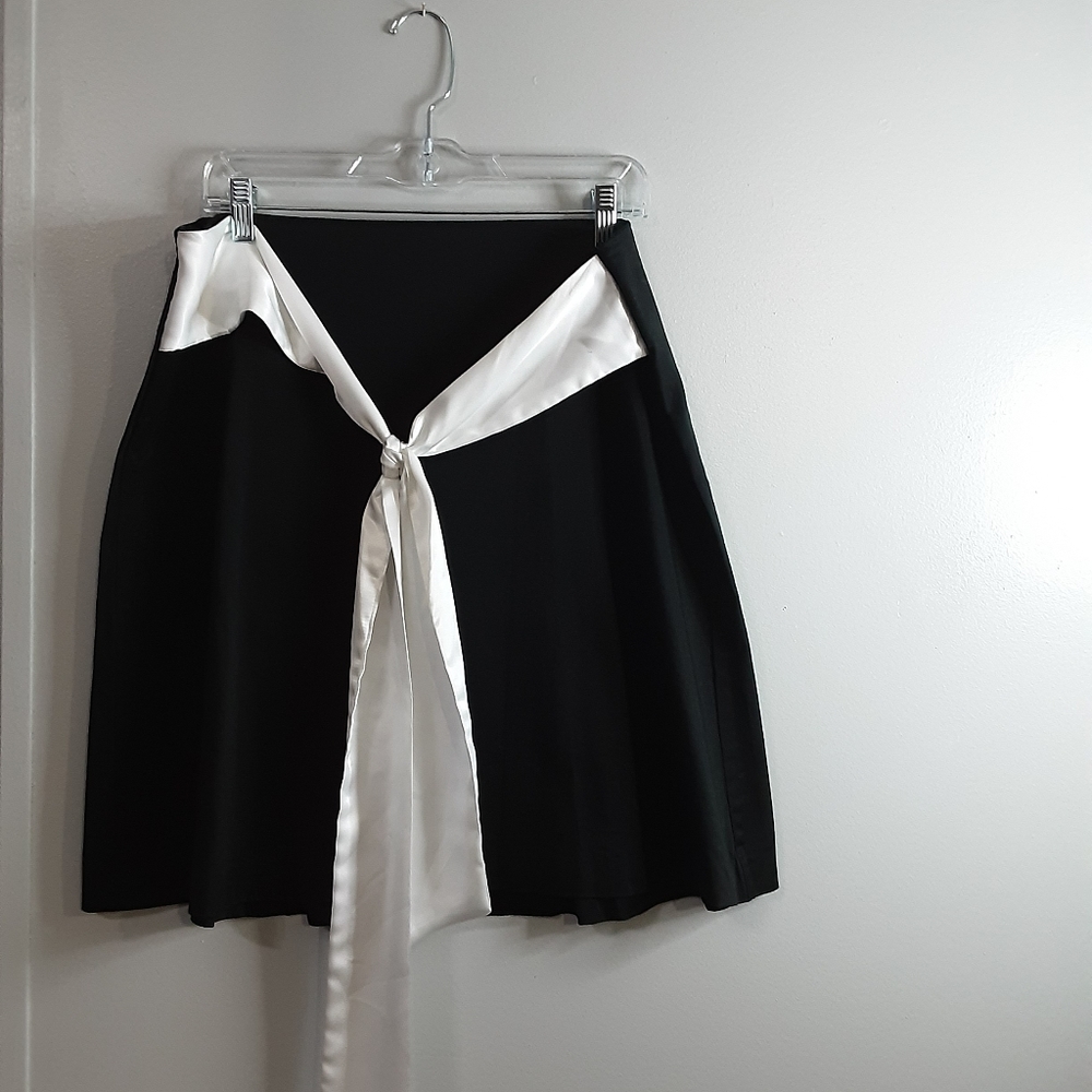 NINETY 🌞41 Women's Stretch Skirt Flare Black Sz 12 Preowned Good Condition